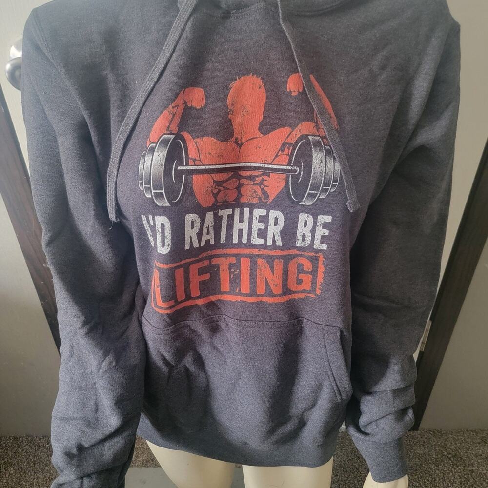 I'd Rather be lifting pullover hoodie - Picture 3 of 8